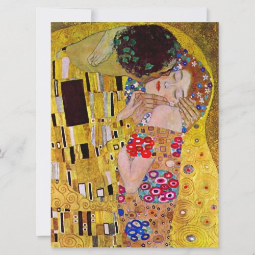 The Kiss by Gustav Klimt Victorian Art Wedding Invitation