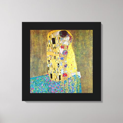 The Kiss by Gustav Klimt Vintage Art Nouveau Canvas Print