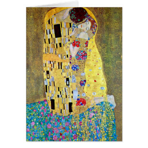 The Kiss by Gustav Klimt, Vintage Art Nouveau Cards