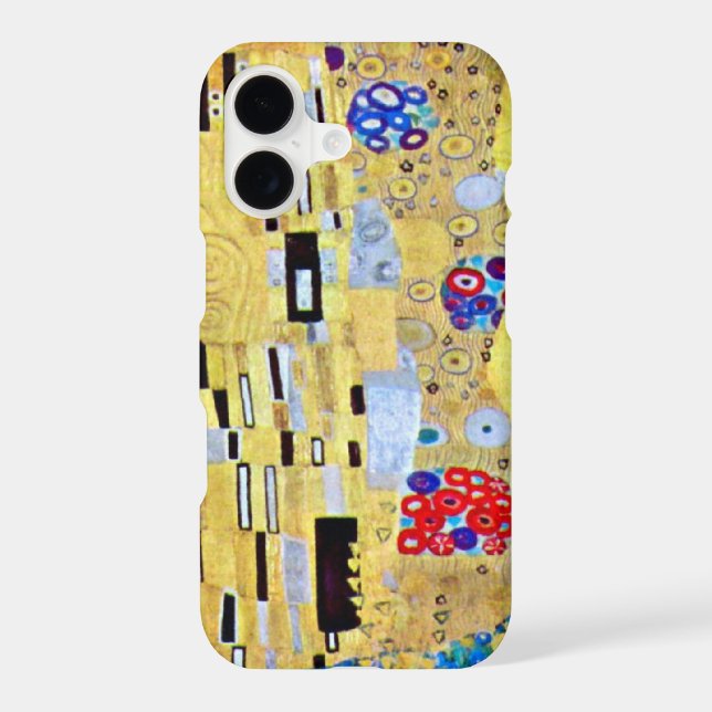 The Kiss by Gustav Klimt, Vintage Art Nouveau Case-Mate iPhone Case (Back)