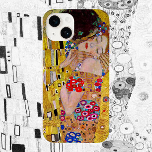 The Kiss by Gustav Klimt, Vintage Art Nouveau iPhone 15 Plus Case