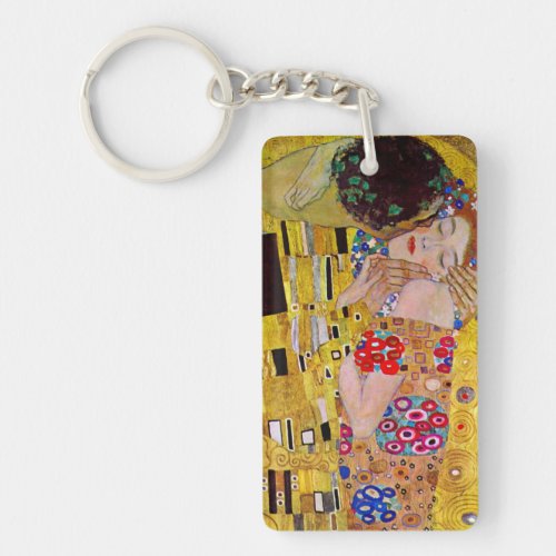 The Kiss by Gustav Klimt Vintage Art Nouveau Keychain