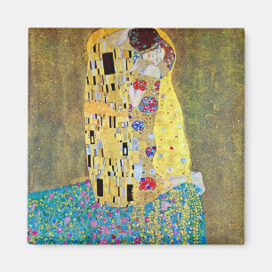 The Kiss by Gustav Klimt, Vintage Art Nouveau Magnet