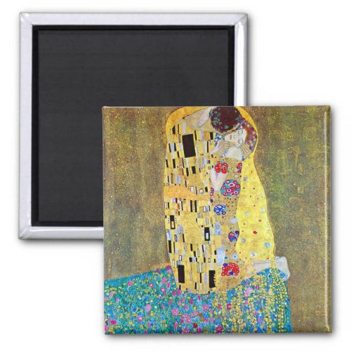 The Kiss by Gustav Klimt Vintage Art Nouveau Magnet