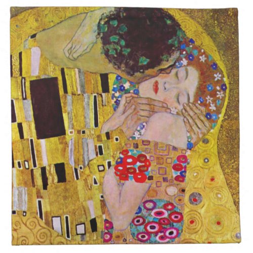 The Kiss by Gustav Klimt Vintage Art Nouveau Napkin