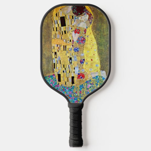 The Kiss by Gustav Klimt Vintage Art Nouveau Pickleball Paddle