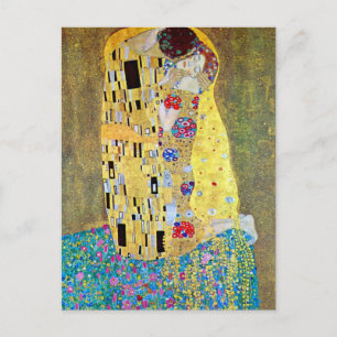 The Kiss by Gustav Klimt, Vintage Art Nouveau Postcard