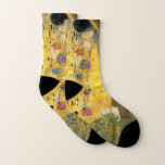 The Kiss by Gustav Klimt, Vintage Art Nouveau Socks<br><div class="desc">The Kiss (Der Kuss) (1907/08) by Gustav Klimt is probably his most famous work. Klimt began work on it in 1907 and it is the highpoint of his so-called 'Golden Period'. The Kiss is a vintage Victorian Era Symbolism fine art love and romance painting featuring a romantic couple in various...</div>