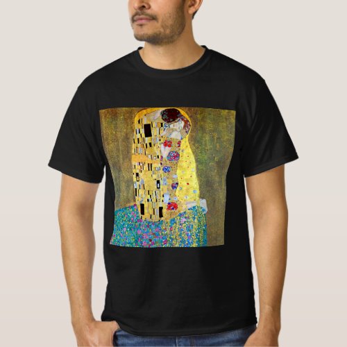 The Kiss by Gustav Klimt Vintage Art Nouveau T_Shirt