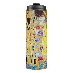 The Kiss by Gustav Klimt, Vintage Art Nouveau Thermal Tumbler