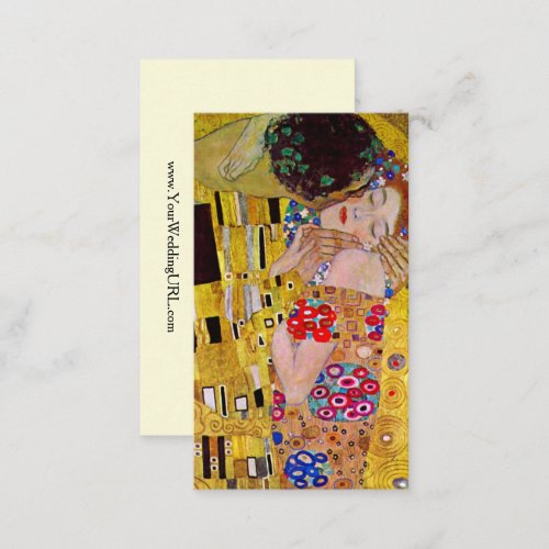 The Kiss by Gustav Klimt Vintage Art Wedding Enclosure Card