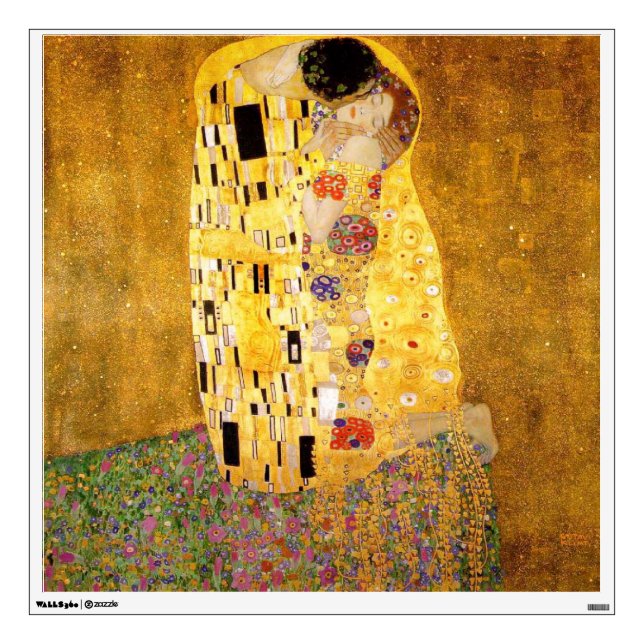 The Kiss by Gustav Klimt Wall Sticker (Front)