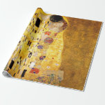 The Kiss by Gustav Klimt Wrapping Paper<br><div class="desc">Gustav Klimt - Art Nouveau Artist</div>