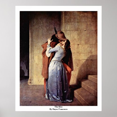 The Kiss By Hayez Francesco Poster