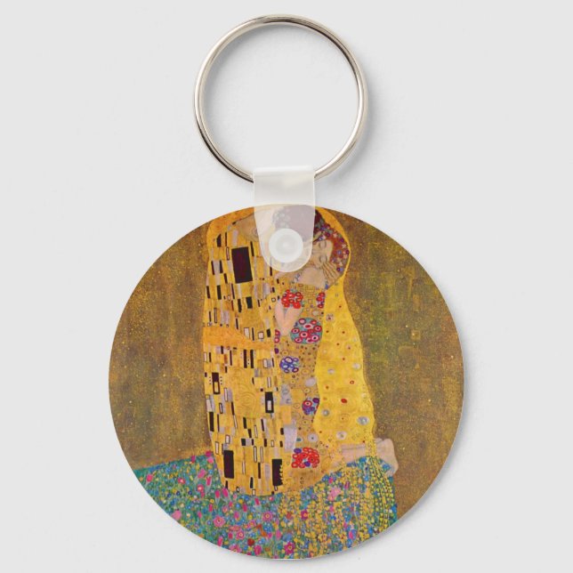 The Kiss by Klimt Keychain (Front)