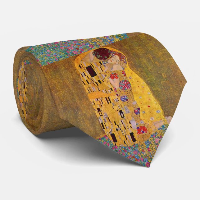 The Kiss by Klimt Neck Tie (Rolled)