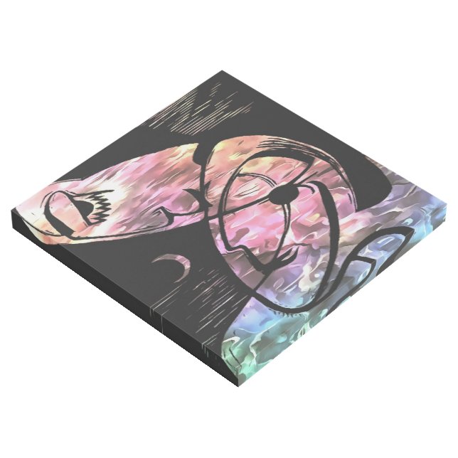 The Kiss By Moonlight and Ocean Abstract Art (3/4)