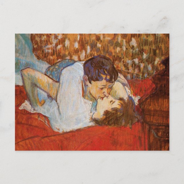 The Kiss by Toulouse-Lautrec Postcard (Front)