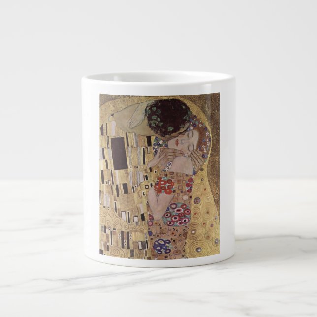 The Kiss Detail - Gustav Klimt Large Coffee Mug (Front)