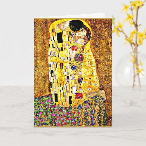 The Kiss famous painting by Gustav Klimt Card