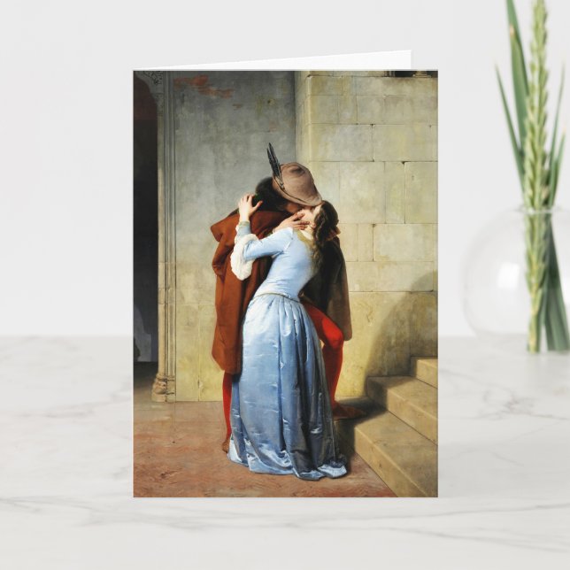 The Kiss - Francesco Hayez Il Bacio  Card (Front)