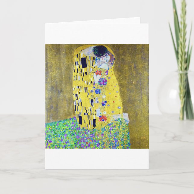 The Kiss, Gustav Klimt Card (Front)