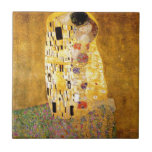 The Kiss Gustav Klimt Ceramic Tile<br><div class="desc">Imperial Austrian Painter Gustav Klimt's masterpiece : The Kiss painting</div>