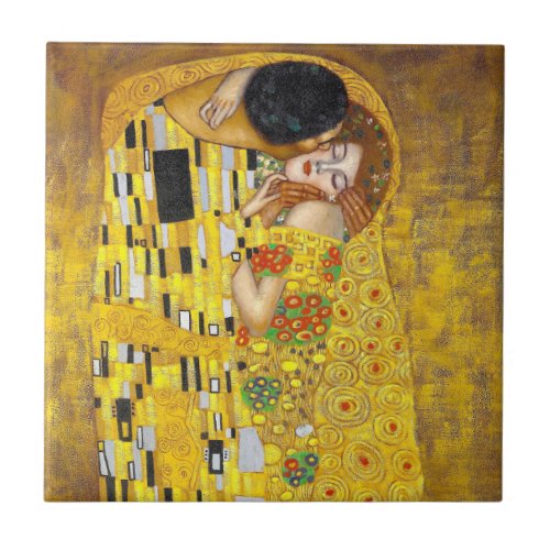  the Kiss _ Gustav Klimt   Ceramic Tile