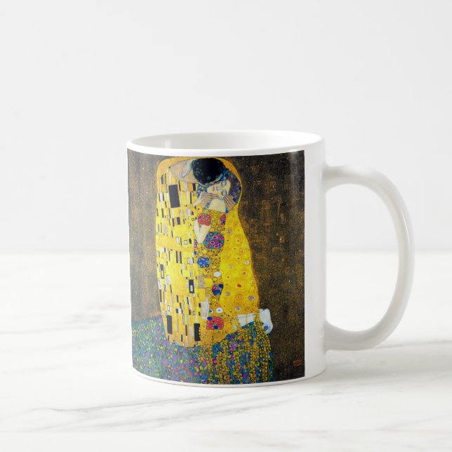 The Kiss, Gustav Klimt Coffee Mug (Right)