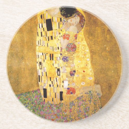 The Kiss Gustav Klimt Drink Coaster