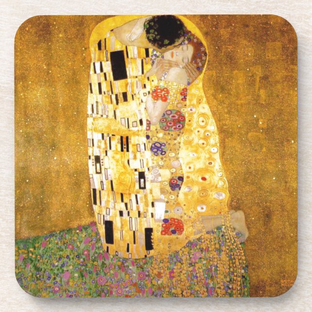 The Kiss Gustav Klimt Drink Coaster (Front)