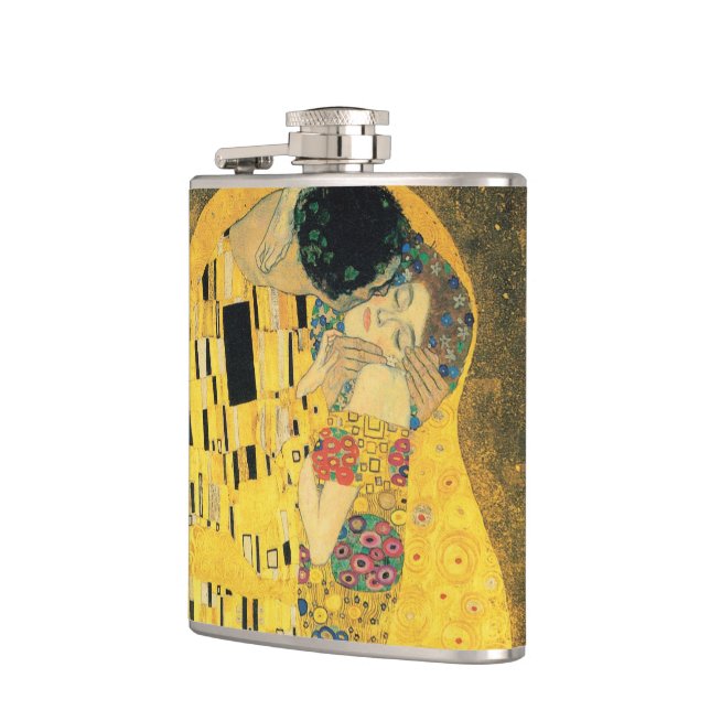 The Kiss - Gustav Klimt Flask (Left)