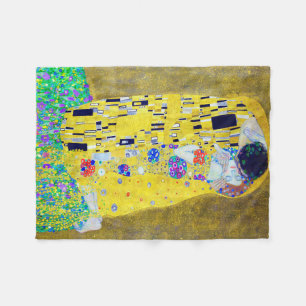 The Kiss, Gustav Klimt Fleece Blanket