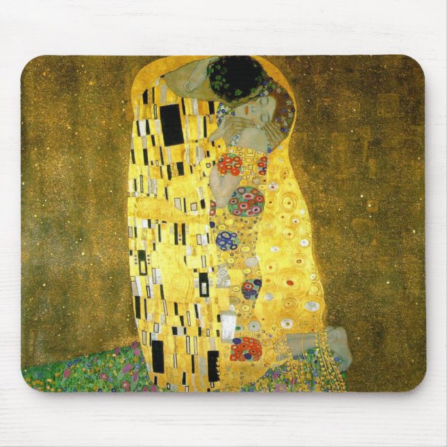 The Kiss ~ Gustav Klimt Mouse Pad (Front)