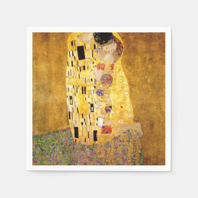The Kiss Gustav Klimt Napkins (Front)