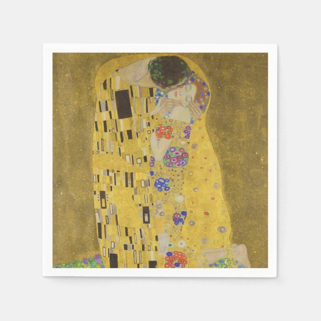 The kiss - Gustav Klimt Napkins (Front)