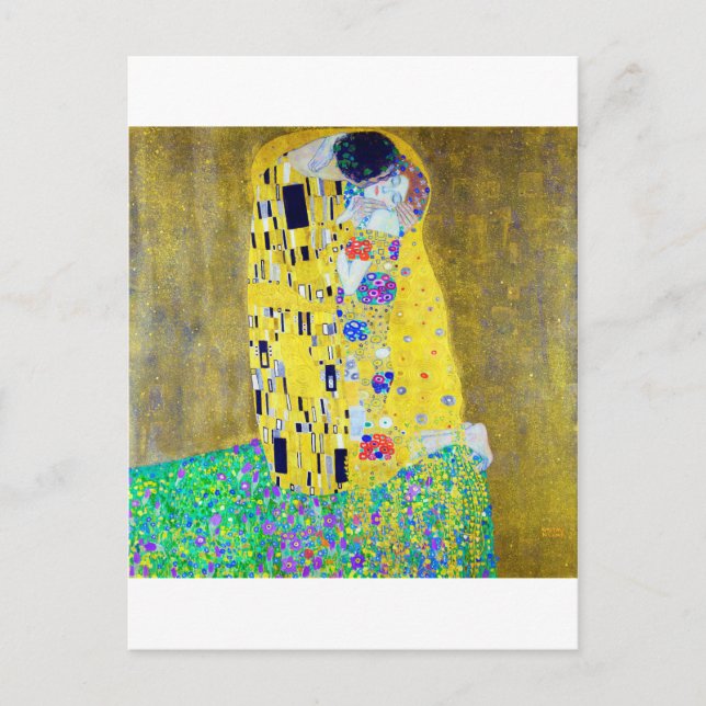 The Kiss, Gustav Klimt Postcard (Front)