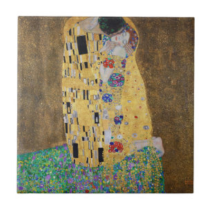 The Kiss   Gustav Klimt Postcard Ceramic Tile