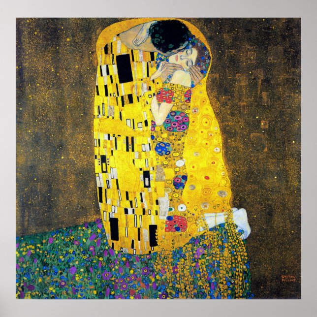 The Kiss, Gustav Klimt Poster (Front)