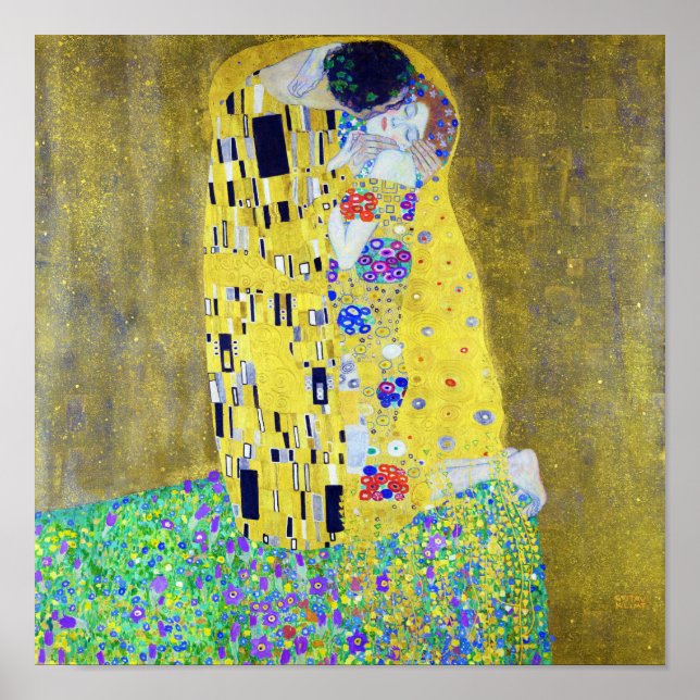 The Kiss, Gustav Klimt Poster (Front)