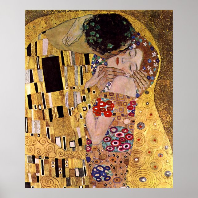 The Kiss, Gustav Klimt Poster (Front)