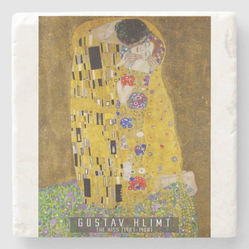 The Kiss _ Gustav Klimt  Stone Coaster