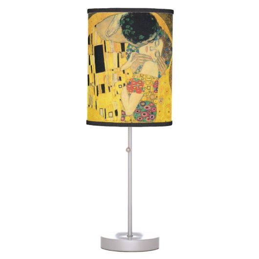 The Kiss - Gustav Klimt Table Lamp (Front)