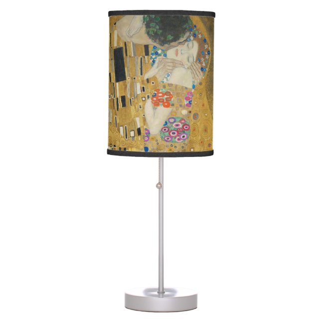 The Kiss - Gustav Klimt Table Lamp (Front)