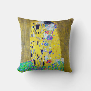 The Kiss, Gustav Klimt Throw Pillow