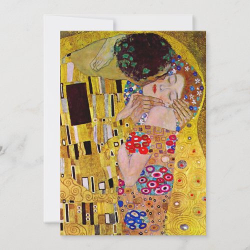 The Kiss Gustav Klimt Victorian Art Bridal Shower Invitation