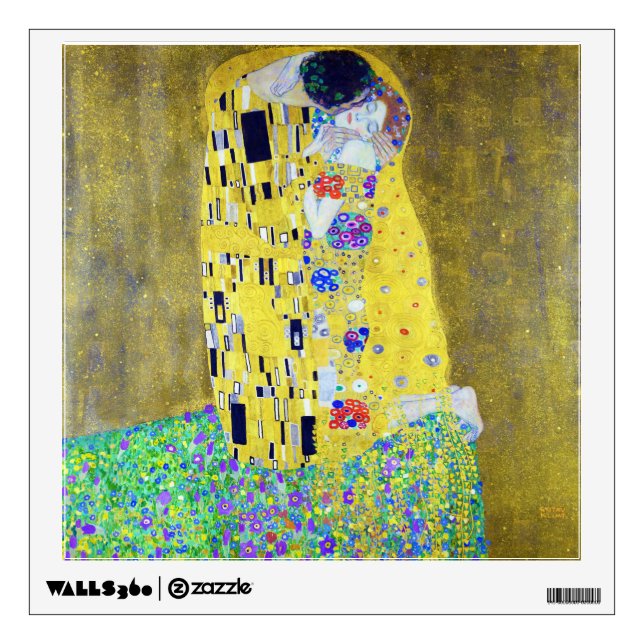 The Kiss, Gustav Klimt Wall Decal (Front)