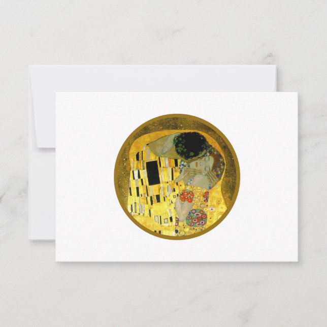 The Kiss Gustav Klimt Wedding | RSVP Card (Front)