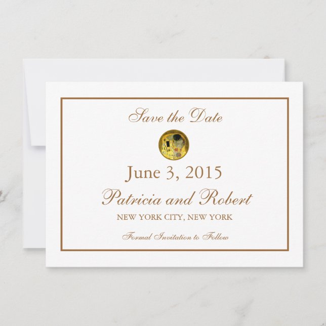 The Kiss Gustav Klimt Wedding | Save the Date (Front)