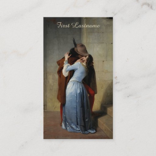 Customizable The Kiss / Il Bacio custom business cards